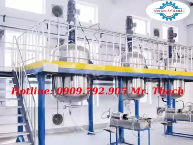 Bồn khuấy dung môi kết hợp sàn thao tác