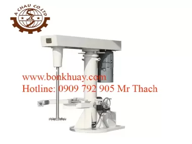 Máy khuấy keo kết hợp kẹp thùng