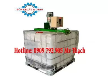 Máy Khuấy Trộn Gá Miệng Bồn IBC 1000 lít