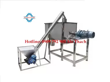 Máy trộn phân bón inox và vít tải