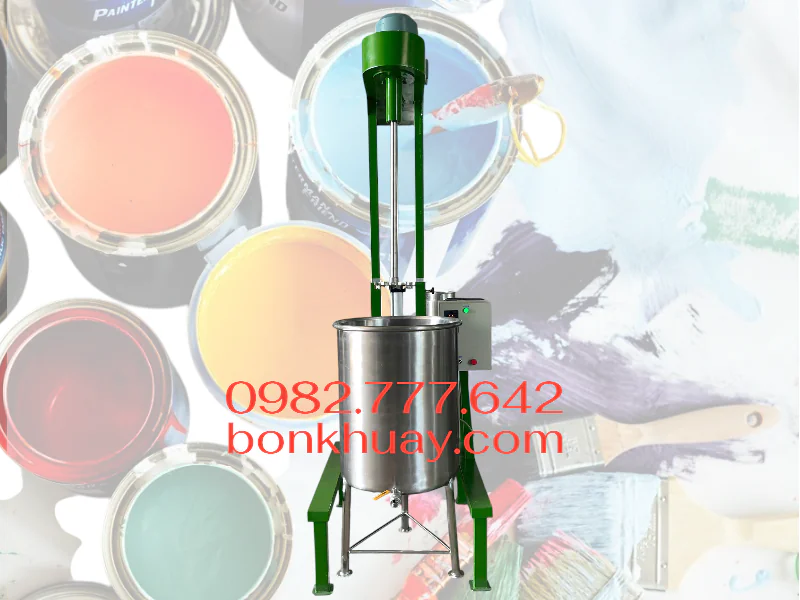 Bộ Máy khuấy sơn và bồn chứa inox 200 lít 