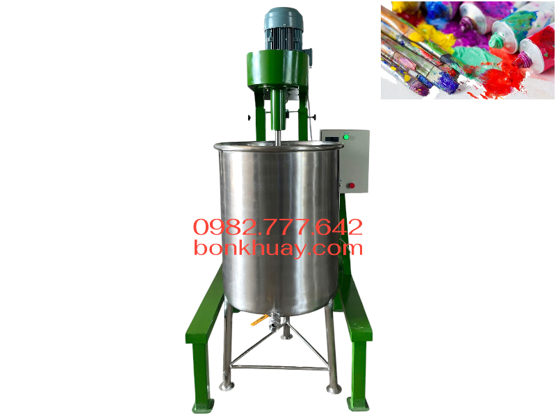 Bộ Máy khuấy sơn và bồn chứa inox 200 lít 