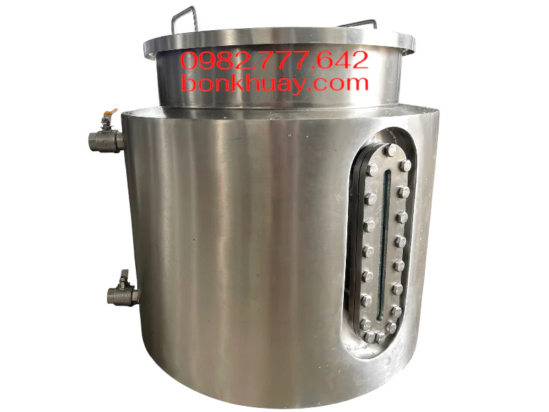 Bồn chứa gia nhiệt inox c&oacute; k&iacute;nh quan s&aacute;t b&ecirc;n trong bồn