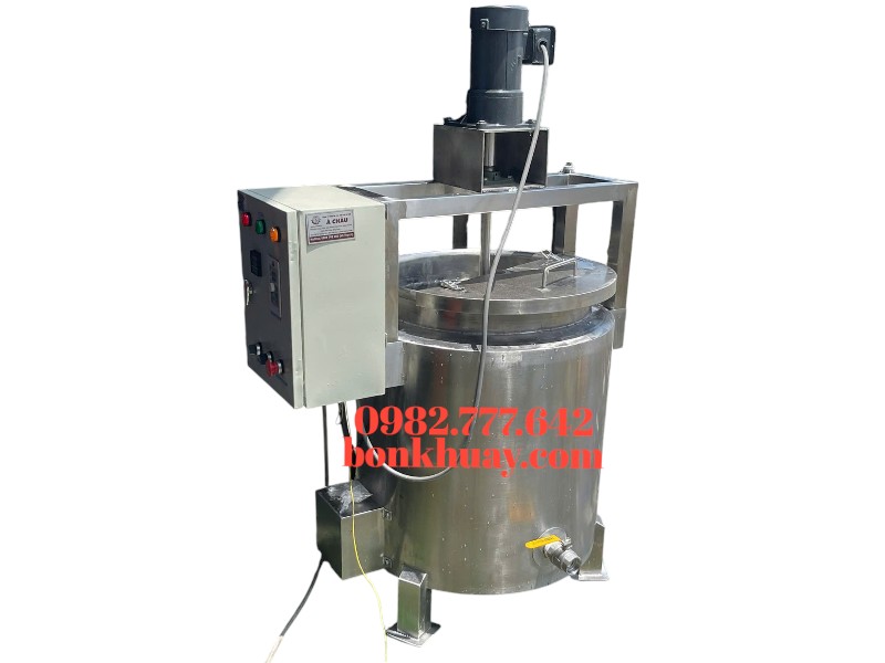 Bồn khuấy gia nhiệt cánh đảo syrup inox 304 dùng sản xuất siro, nước đường và mật ong.