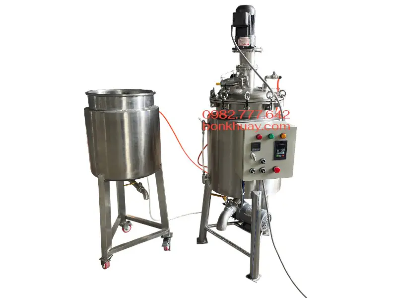 Bồn khuấy gia nhiệt hút chân không 50 lít gia xưởng