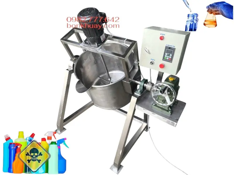 Bồn khuấy trộn hóa chất nghiên thùng đổ liệu