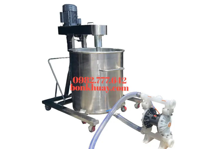 M&aacute;y khuấy đồng h&oacute;a c&aacute;nh qu&eacute;t mật ong bơm ch&acirc;n kh&ocirc;ng inox SUS304 đồng h&oacute;a mật ong, giảm bọt kh&iacute;, chống t&aacute;ch lớp