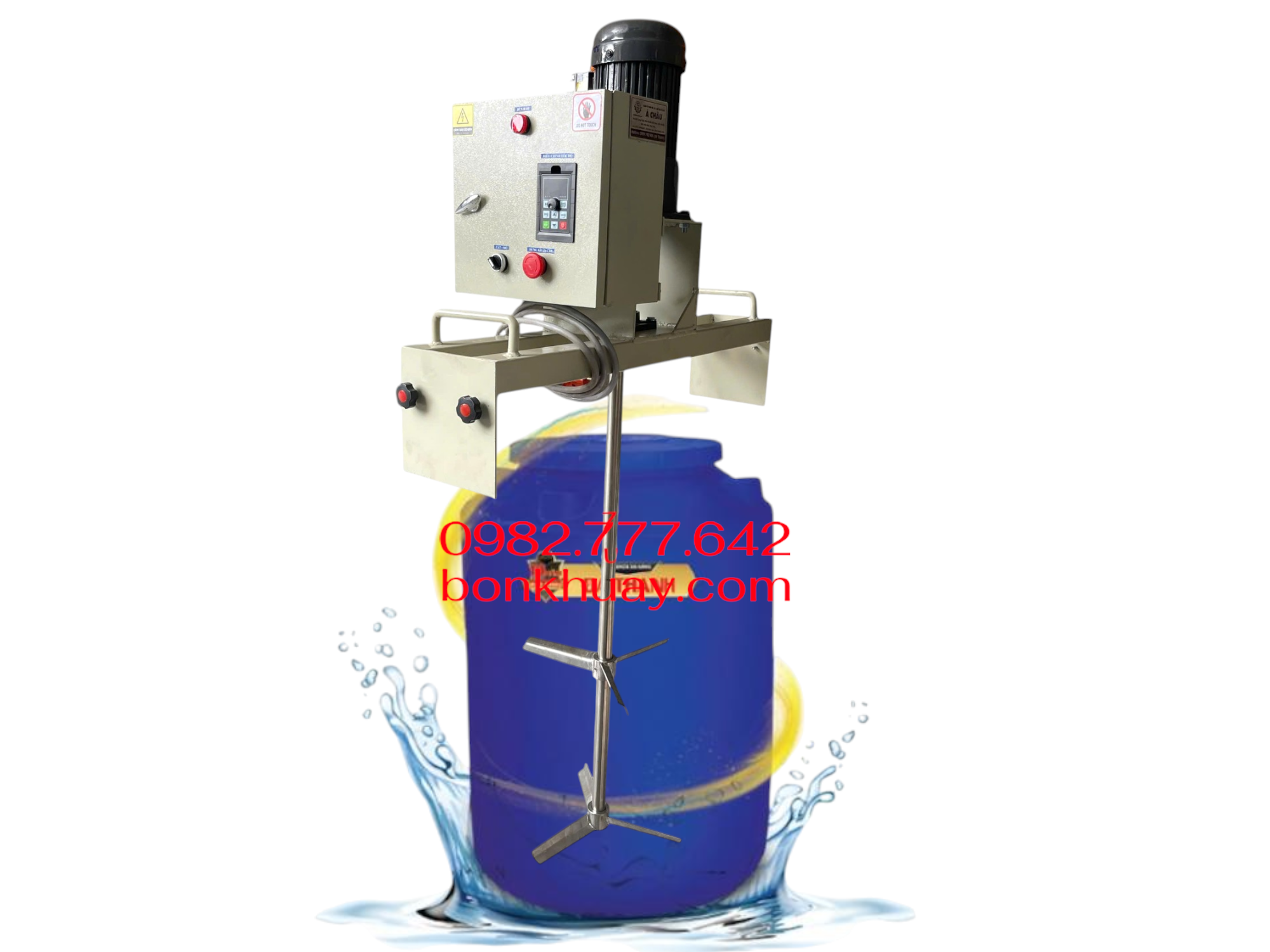 Máy Khuấy Hóa Chất Gá Miệng Bồn