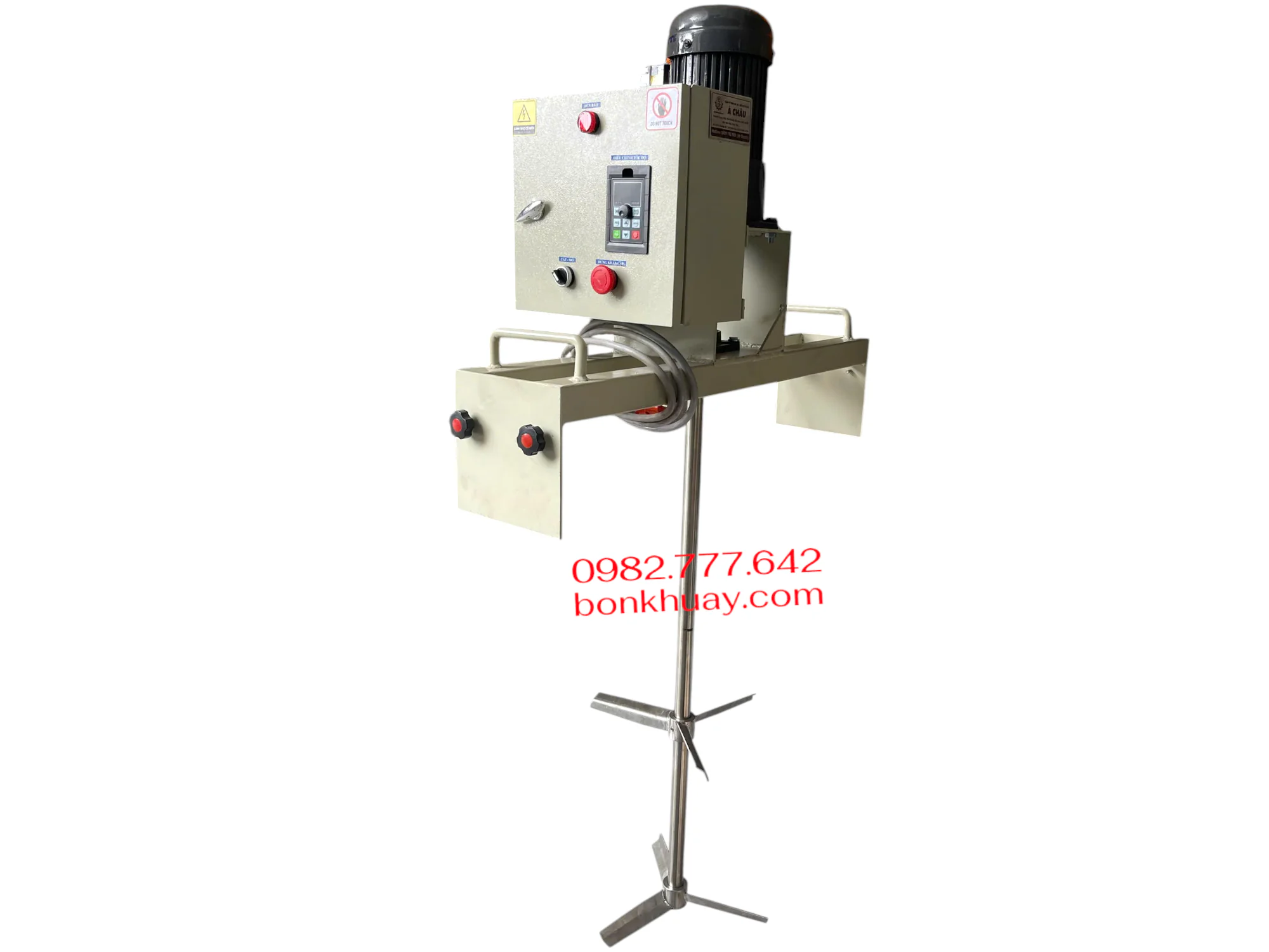 Máy khuấy hóa chất gá miệng thùng phuy