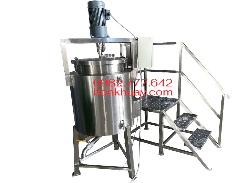 Máy khuấy mực in kết hợp sàn thao tác 