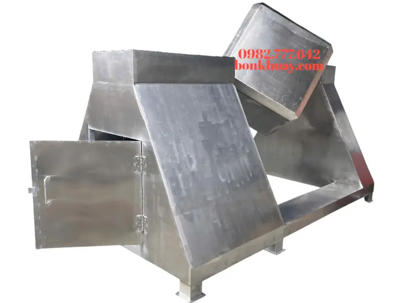 Máy trộn bột khô công nghiệp 300-500kg gia công inox 304, năng suất cao, vận hành ổn định.
