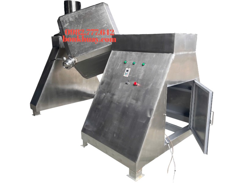 Máy trộn bột công nghiệp 300-500kg dùng trộn gia vị, bột thực phẩm và phụ gia đồng đều.