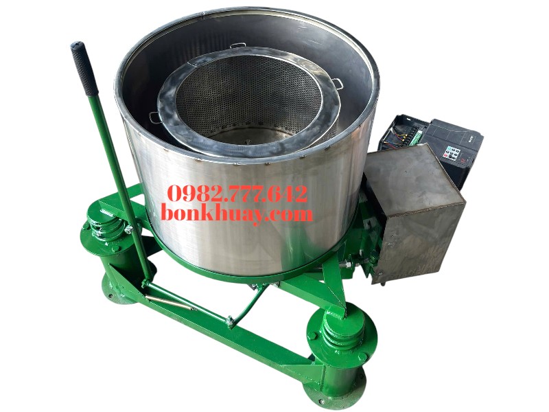 Máy vắt ly tâm inox 304 công nghiệp dùng tách nước cho rau củ, trái cây và thủy sản.